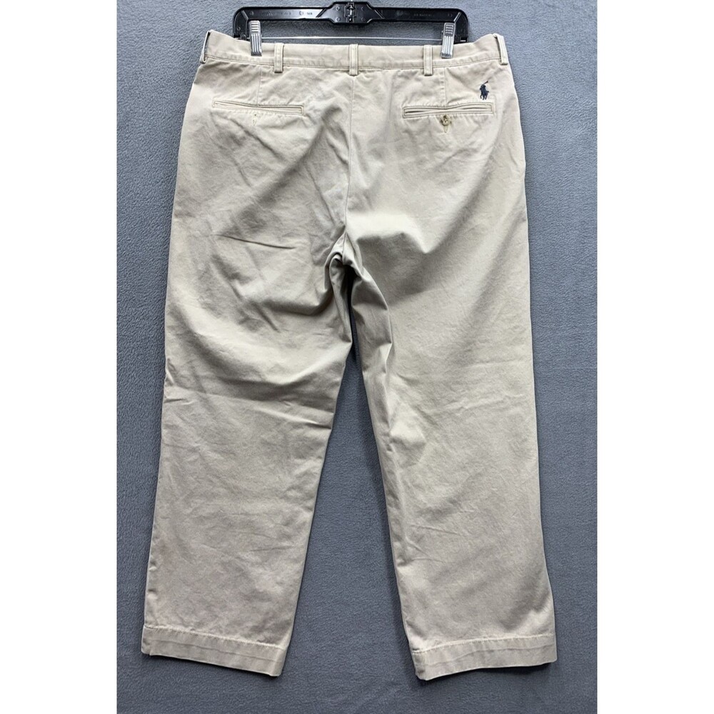 Vtg Polo Ralph Lauren Mens Preston Pants 100% Cotton Beige 36X30 Career Casual